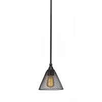 Stem Mini Pendant With Hang Straight Swivel Shown In Espresso Finish With 7