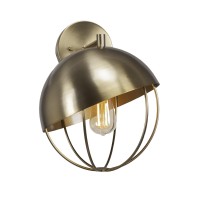 Neo 1 Light Wall Sconce Shown In New Age Brass Finish With Amber Antique Led Bulb