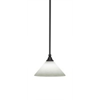 Stem Mini Pendant With Hang Straight Swivel Shown In Espresso Finish With 10 White Muslin Glass