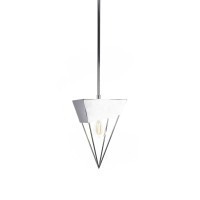 Neo 1 Light Stem Pendant With Hang Straight Swivel Shown In Chrome Finish With Amber Antique Led Bulb