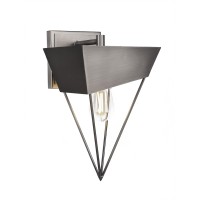 Neo 1 Light Wall Sconce Shown In Brushed Nickel Finish With Amber Antique Led Bulb