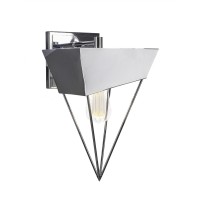 Neo 1 Light Wall Sconce Shown In Chrome Finish With Amber Antique Led Bulb