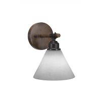 Blacksmith 1 Light Wall Sconce With 7 White Muslin Glass