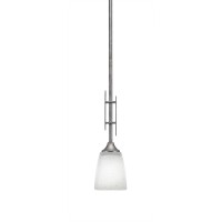 Uptowne 1 Light Mini Pendant Shown In Aged Silver Finish With 4.5 White Muslin Glass