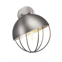 Neo 1 Light Wall Sconce Shown In Brushed Nickel Finish With Amber Antique Led Bulb