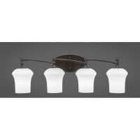 Capri 4 Light Bath Bar Shown In Dark Granite Finish With 5.5