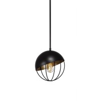 Neo 1 Light Stem Pendant With Hang Straight Swivel Shown In Espresso Finish With Amber Antique Led Bulb