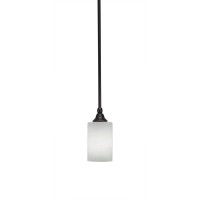 Stem Mini Pendant With Hang Straight Swivel Shown In Espresso Finish With 4 White Muslin Glass