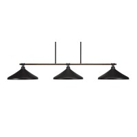 Blacksmith 3 Light Bar With 14 Dark Granite Metal Shades