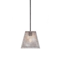 Corbello 1 Light Mini Pendant Shown In Aged Silver Finish With 9.5 Aged Silver Metal Shades And Clear Antique Led Bulbs