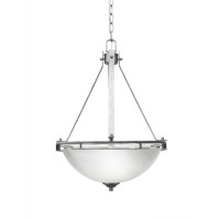 Uptowne Pendant With 3 Bulbs Shown In Aged Silver Finish With 13.5