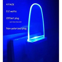 Reminda 4 Pack Night Light Lamp With Dusk To Dawn Sensor, Plug In, Blue Led Night Light