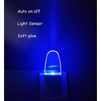 Reminda 4 Pack Night Light Lamp With Dusk To Dawn Sensor, Plug In, Blue Led Night Light