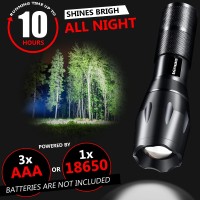 Binwo 3000 Lumens Small Led Flashlights 4Pack - 5 Modes, Super Durable Chip, Water-Resistant Zoomable Flashlight For Home, Walking, Camping, Emergencies, Outdoor