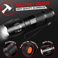 Binwo 3000 Lumens Small Led Flashlights 4Pack - 5 Modes, Super Durable Chip, Water-Resistant Zoomable Flashlight For Home, Walking, Camping, Emergencies, Outdoor