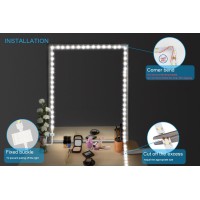 Vilsom Led Vanity Mirror Lights Kit 13Ft4M 240 Leds Makeup Vanity Mirror Light For Vanity Makeup Table Set With Dimmer And Po