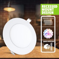 Leisureled 5 Pack Rv Boat Recessed Ceiling Light 450 Lumen Super Slim Led Panel Light Dc 12V 475 6W Full Aluminum Downlights