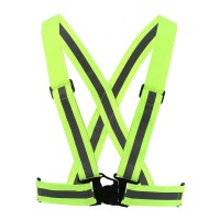 Reflective Vest, Qiilu Reflective Vest Adjustable Elastic Safety Vest Strap For Running Cycling Jogging(Green)