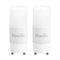 Silverlite 5W13W Cfl Equivalent Led Stick Pl Bulb Gu24 Base 500Lm Daylight4000K 120277 Voltage Ul Listed 2 Pack