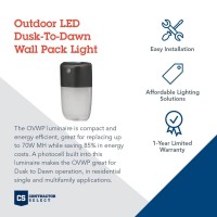 Lithonia Lighting Ovwp 40K 120 Pe Ddb Hp17 M4 Dark Bronze Dusk To Dawn Integrated Outdoor Led Wall Pack, 14 Watts, 1240 Lumens, 35K Hours-Gen 2