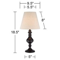 Regency Hill Ted Traditional Accent Table Lamps 18 1/2