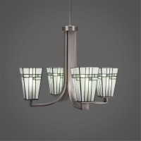 Apollo 4 Light Chandelier With Hang Straight Swivel Shown In Graphite Finish With 5