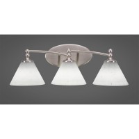 Capri 3 Light Bath Bar Shown In Brushed Nickel Finish With 7