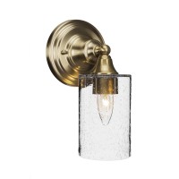 Wall Sconce Shown In New Age Brass Finish With 4 Clear Bubble Glass