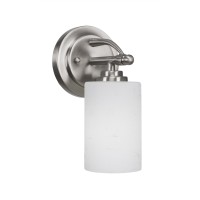 Marquise 1 Light Wall Sconce Shown In Brushed Nickel Finish With 4 White Muslin Glass