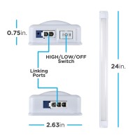 Enbrighten Premium Linkable Under Cabinet Fixture 24In Led Linkable 803 Lumens 3000K Warm White 38848T1