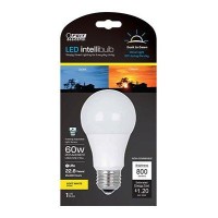 95W Bulb 800 Lumens 2700K E26 Base LED A19 Intelli Bulb Dust to Dawn 15000 Hours Off at Night Daytime Builtin Light Sensor Automatically Turns OnOff Bulb Turns any outdoor ceiling light into a dusk to dawn security light saving energy for best performance