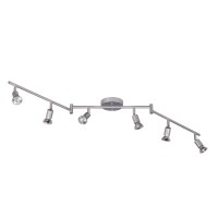 Globe Electric 59351 Payton 6Light Foldable Track Lighting Matte Silver