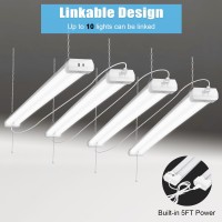 Thksgod Linkable Led Shop Light 4Ft, 6500K Daylight White Led Shop Light For Garage, 4500Lm Super Bright Shop Light For Workshop, Garage, Shop