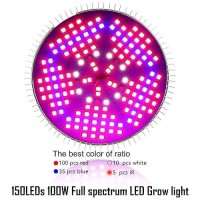 Pack Of 2 100W Led Plant Grow Light Bulb Full Spectrum 150 Leds Indoor Plants Growing Light Bulb Lamp For Vegetables Greenhou