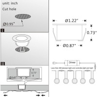 Led Deck Lights Kit, Low Voltage 10 Pcs Waterproof Ip67 F1.22 Recessed Deck Lamp Cold White Led In-Ground Lighting Outdoor Garden Yard Pathway Patio Step Stairs Landscape Decor Lamps