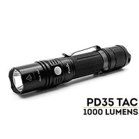 Edisonbright Fenix Pd35 Tac 1000 Lumen Cree Xp-L Led Tactical Flashlight Bbx3 Battery Carry Case Bundle (Black)