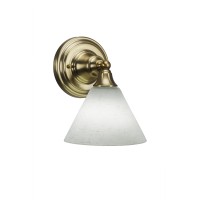 Wall Sconce Shown In New Age Brass Finish With 7 White Bubble Glass