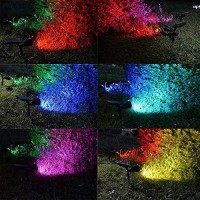 Lebote Tec Solar Spot Lights Outdoor, Waterproof Solar Uplights For Tree, Color Changing Led Solar Landscape Spotlights For Halloween Decoration Garden Yard Patio Lawn(6 Pcs)