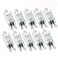 G9 60W Halogen Bulbs T4 G9 Halogen Bulbs G9 Base Bi-Pin Halogen Bulb T4 Jcd 120V G9 60 Watt Halogen Light Bulb,Clear,Warm White 2700K,Pack Of 10