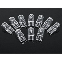 G9 60W Halogen Bulbs T4 G9 Halogen Bulbs G9 Base Bi-Pin Halogen Bulb T4 Jcd 120V G9 60 Watt Halogen Light Bulb,Clear,Warm White 2700K,Pack Of 10