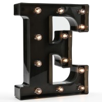 Light Up Black Alphabet Marquee Letters Sign Led Marquee Number Lights Sign For Night Light Home Bar Christmas Lamp Birthday Party Wedding Decoration E