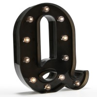 Light Up Black Alphabet Marquee Letters Sign Led Marquee Number Lights Sign For Night Light Home Bar Christmas Lamp Birthday Party Wedding Decoration Q