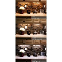 Britelum 9 Inch, 3-In-1 Color Temperature: Dimmable Led Under Cabinet Lighting; 2700K/ 3500K/ 4000K W/ Cri90+, Hardwired Or Plug In, Energy Star, Ca T24, & Etl Listed,120V 4W 200 Lumens, White Finish