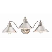 Kira Home Welton 255 Modern Industrial 3Light Vanitybathroom Light Brushed Nickel Finish