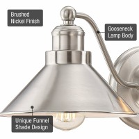 Kira Home Welton 255 Modern Industrial 3Light Vanitybathroom Light Brushed Nickel Finish