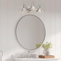 Kira Home Welton 255 Modern Industrial 3Light Vanitybathroom Light Brushed Nickel Finish