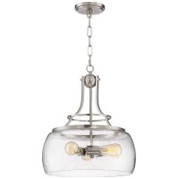 Franklin Iron Works Charleston Satin Nickel Pendant Chandelier 16