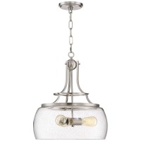 Franklin Iron Works Charleston Satin Nickel Pendant Chandelier 16