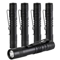 5Pcs Led Pen Flashlight, Mini Pen Lights With Clip, Pocket Pen Flashlight Torch For Nurses, Small Led Handheld Slim Flashlights For Emergency, Overhaul, Outdoor Camping