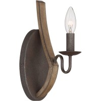 Quoizel Shr8701Rk Shire Industrial Wall Sconce Lighting, 1-Light, 60 Watt, Rustic Black (11